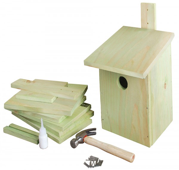 Vogelhaus zum Selberbauen Bausatz Nistkasten Holz Vogelhäuschen 25cm