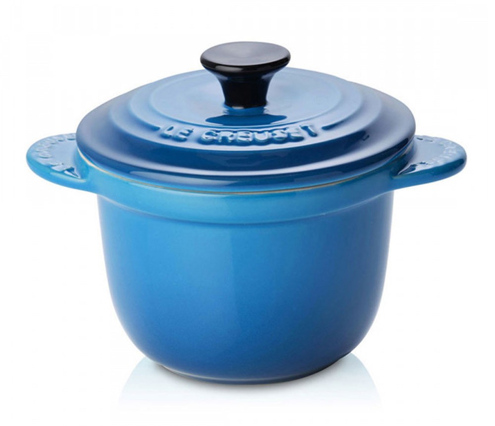 Le Creuset Mini-Cocotte Every Steinzeug Marseille Blau 13cm Le Creuset Mini-Cocotte Every Steinzeug Marseille Blau 13cm