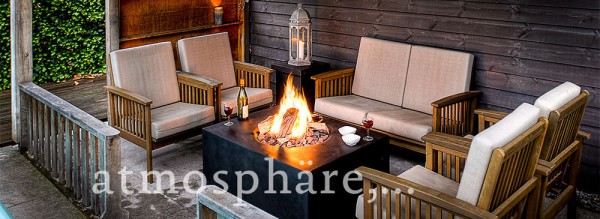 Happy Cocooning Feuertisch quadratisch grau 600 x 600 mm