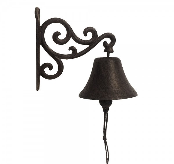 Türglocke Glocke Gusseisen Landhausstil Nostalgie Antik-Stil Braun