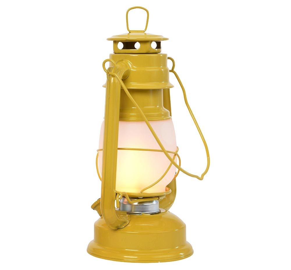 LED Sturmlaterne Sturmlampe Flammen-Effekt Flackernd Timer Öllampe Vintage Gelb