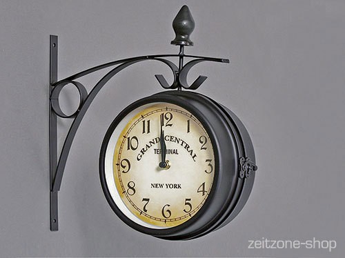 Nostalgische Wanduhr Bahnhofsuhr Grand Central NY 2-Seitig Nostalgische Wanduhr Bahnhofsuhr Grand Central NY 2-Seitig