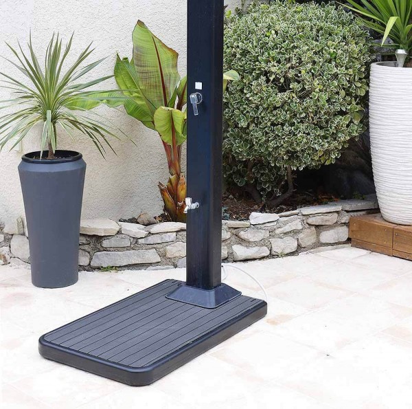 Ubbink Solaris 2 in 1 Bodenplatte Anthrazit für Solar Gartendusche SOLARIS