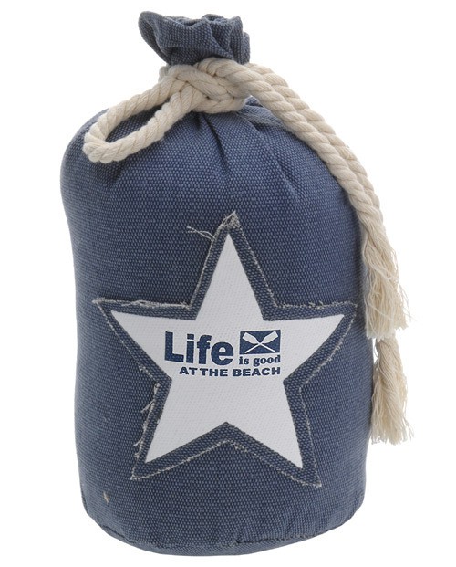 Türstopper "Life at the Beach" Türsperre Sack Door-Stop Blau 30x15cm Türstopper "Life at the Beach" Türsperre Sack Door-Stop Blau 30x15cm