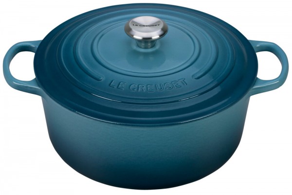 Le Creuset Bräter Signature Rund Gusseisen Deep Teal 26cm