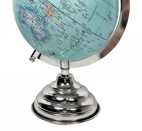 Globus Blau Tischglobus Weltkugel mit Ständer Standglobus Geografische Karte Ø 16cm