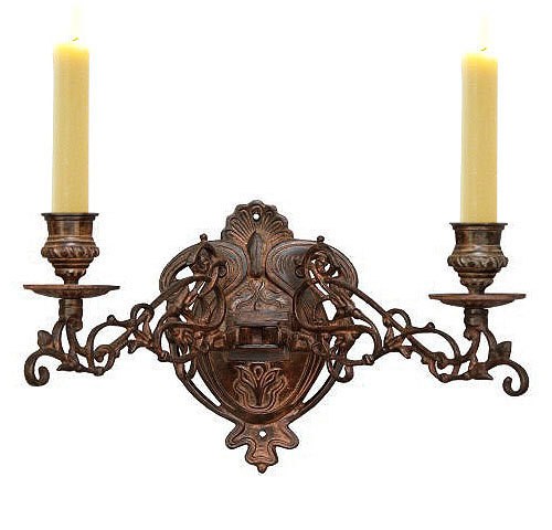 Großer Piano Wandkerzenhalter 2fach Klavierleuchter Eisen Antik-Stil Großer Piano Wandkerzenhalter 2fach Klavierleuchter Eisen Antik-Stil