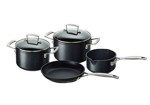Le Creuset Pfannen- und Topfset Aluminium 4-teilig Schwarz Le Creuset Pfannen- und Topfset Aluminium 4-teilig Schwarz