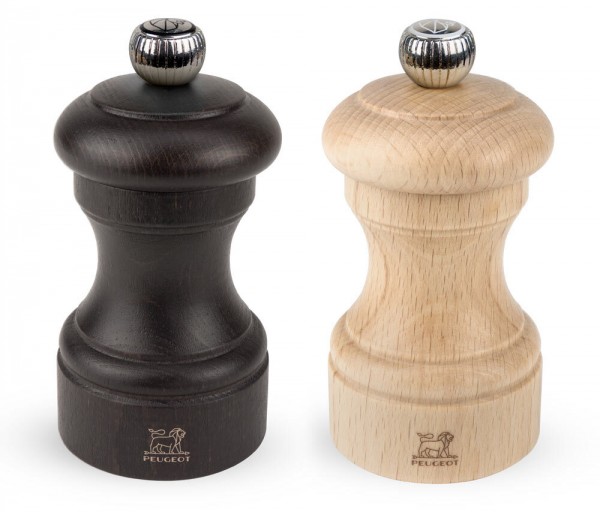 Peugeot Bistro Duo Pfeffermühle & Salzmühle Holz Schoko Natur 10cm