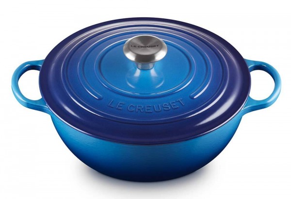 Le Creuset La Marmite Signature Familientopf Gusseisen Azure Blau 26cm