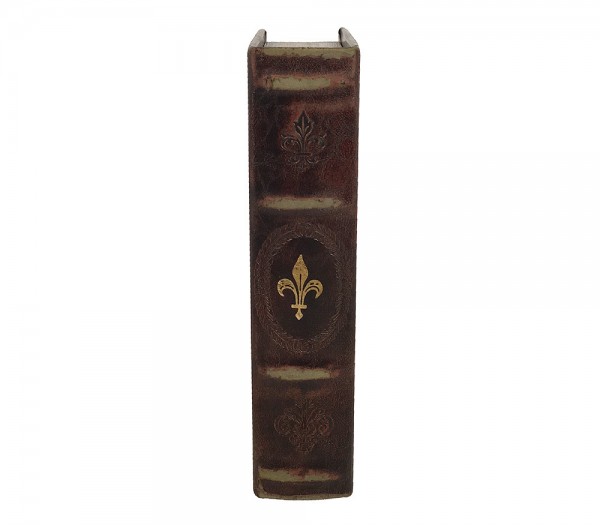 Hohles Buch mit Geheimfach Wappen Lilie Antik-Stil Buchversteck Aufbewahrungsbox