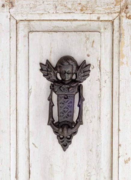 Türklopfer Engel Gusseisen Nostalgie Antik-Stil Vintage Braun