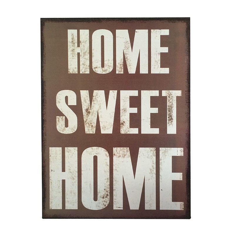 Blechschild "HOME SWEET HOME" Nostalgie Antik-Stil 33x25cm