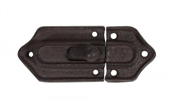 Schiebeschloß Türriegel Schieberiegel Gusseisen Antik-Braun 11,5cm
