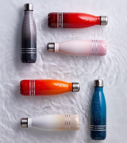 Le Creuset Trinkflasche Edelstahl Isolierflasche Kirschrot 500ml