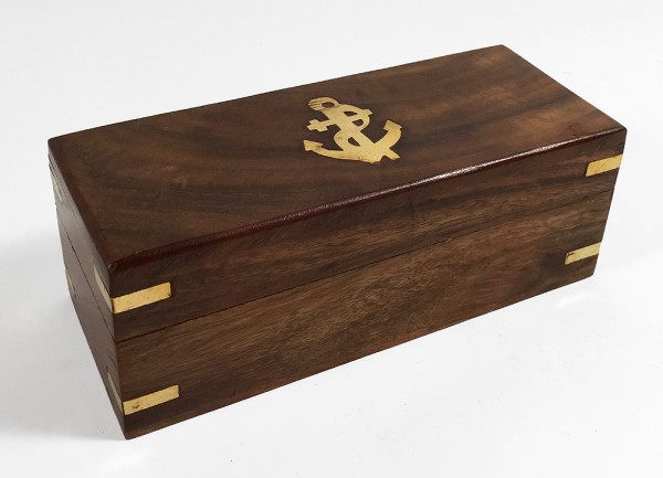 Fernrohr Antik-Stil Messing ausziehbar Holzbox Vintage Fernglas Maritim Pirat