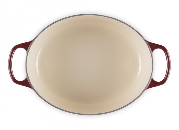 Le Creuset Bräter Signature Oval Gusseisen Garnet (Rhone) Bordeaux-Rot