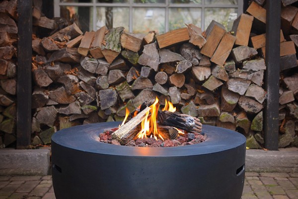 Happy Cocooning Feuertisch Bowl schwarz 910 x 460 mm