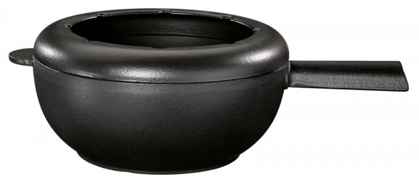 Spring Caquelon SAAS-FEE Gusseisen Fondue Schwarz Matt 20 cm