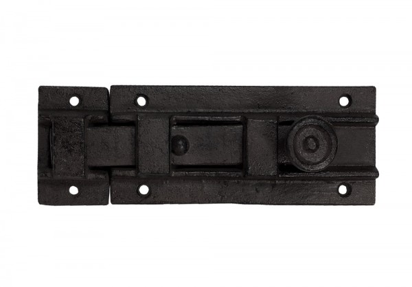 Türriegel Schlossriegel Rustikal Schieberiegel Gusseisen Schwarz 20cm