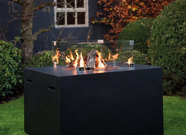 Happy Cocooning Lounge & Dining Feuertisch rechteckig schwarz 1070 x 800 x 670 mm