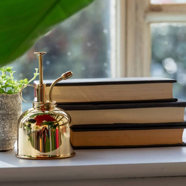 Pflanzensprüher Nostalgie Wassersprühflasche Blumensprüher Kupfer Gold