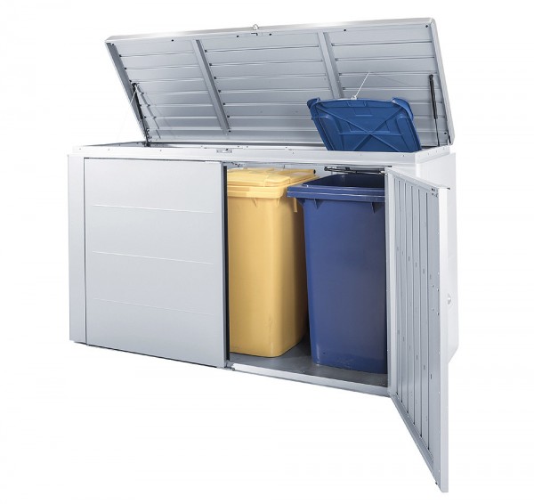 Biohort Highboard 200 Aufbewahrungsbox 200x84x127cm Silber-Metallic