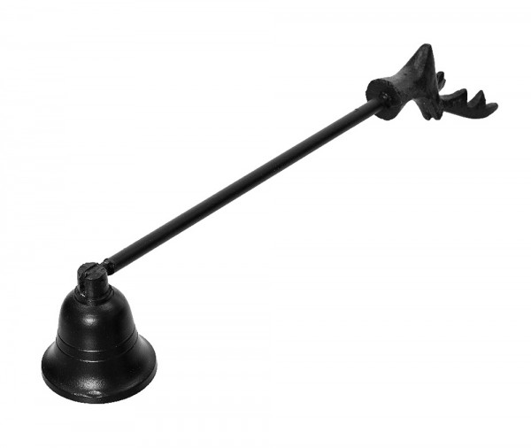 Kerzenlöscher Rentier Schwarz Weihnachten Flammenlöscher Dochtlöscher Nostalgie 28cm